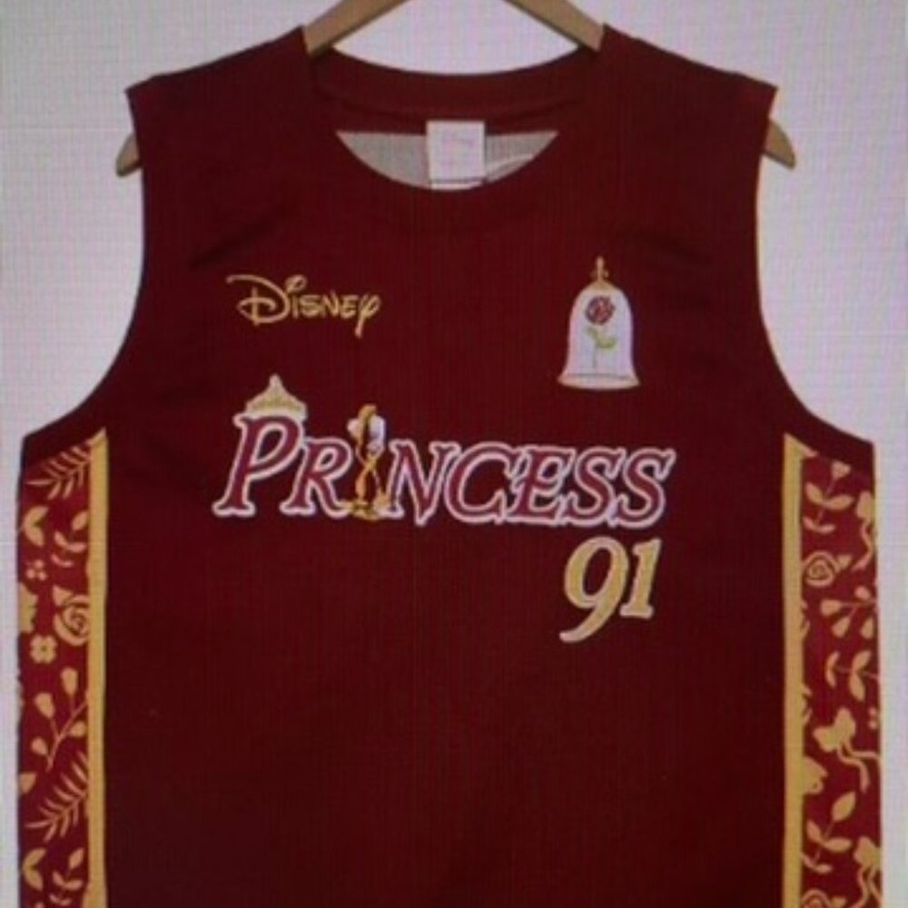Disney Beauty & The Beast Belle Juniors Plus Size 2X & 3X Crop Basketball Jersey